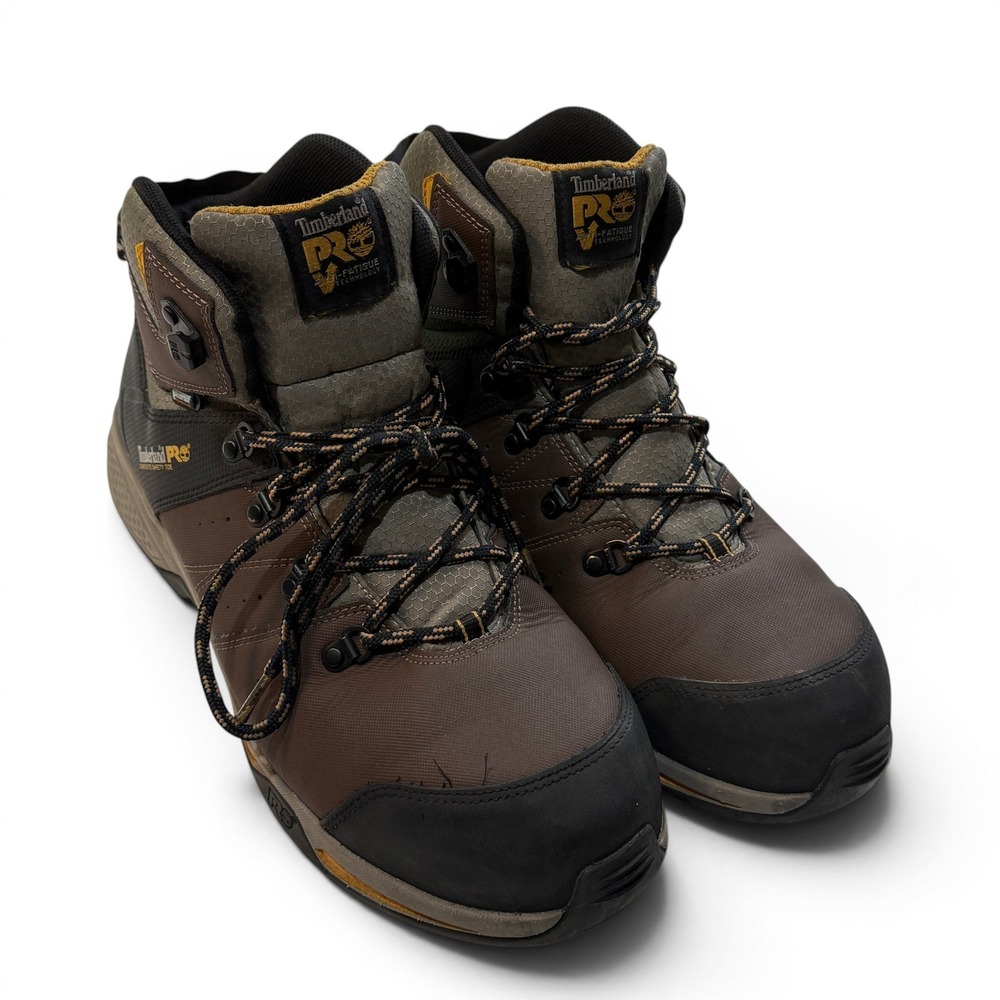 Timberland PRO Brown Waterproof Composite Safety Toe Work Boots Mens 12